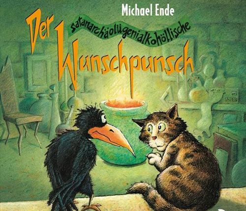 gezeichnetes Cover des Buches "Der Wunschpunsch" von Michael Ende